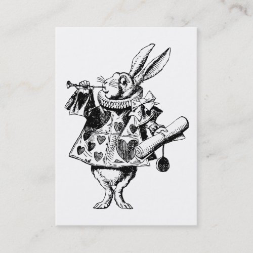 White Rabbit Herald Prom Bid Calling Card