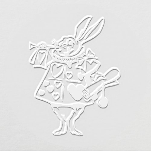 White Rabbit Herald Trumpeter Alice in Wonderland Embosser