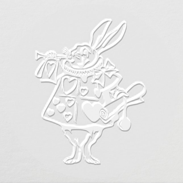 White Rabbit Herald Trumpeter Alice in Wonderland Embosser (Design)