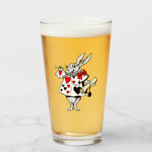 White Rabbit Illustration Glass