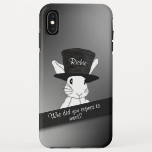 White Rabbit in Personalized Top Hat iPhone XS Max Case