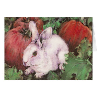White Rabbit in the Pumpkin Patch Cards