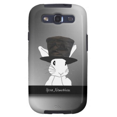 White Rabbit in Top Hat Samsung Galaxy S3 Case