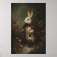 White Rabbit in Vest With Pocket Watch, Gothic