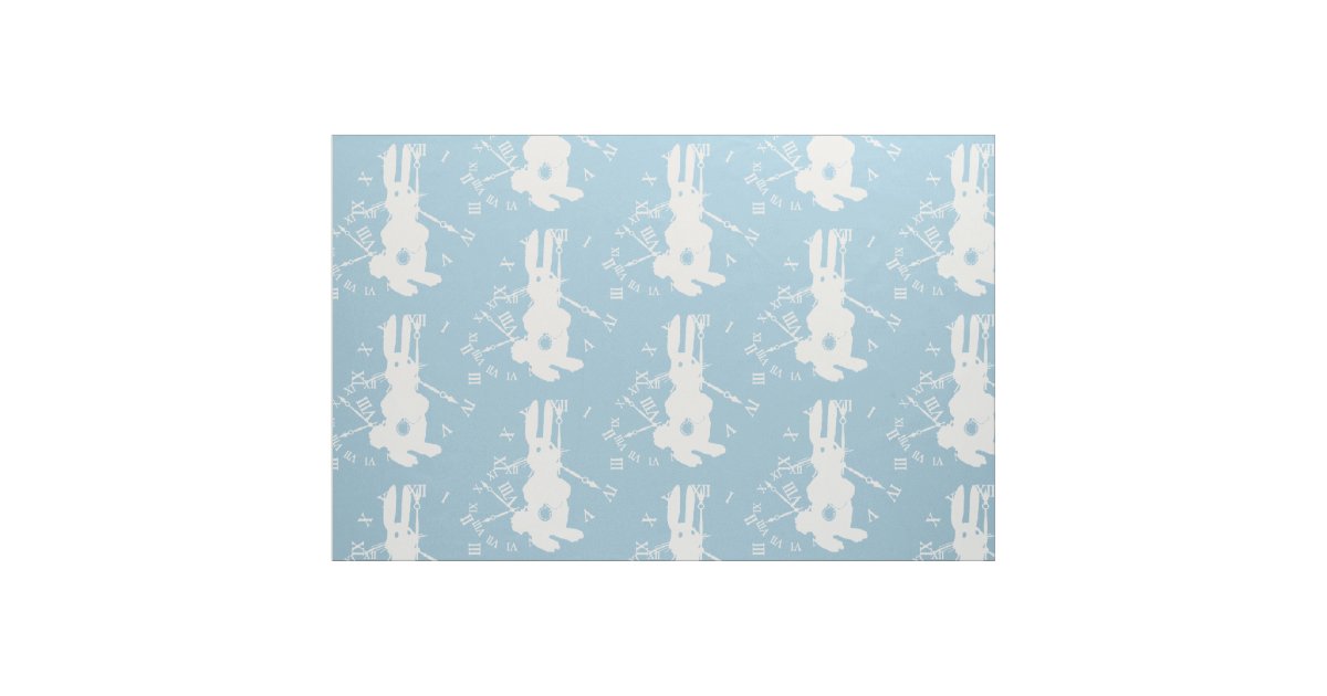 White Rabbit Late Fabric | Zazzle