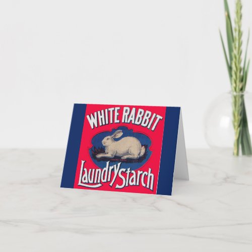 White Rabbit Laundry Starch ad Note Card