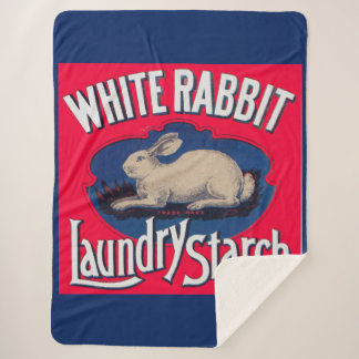 White Rabbit Laundry Starch crate label Sherpa Blanket