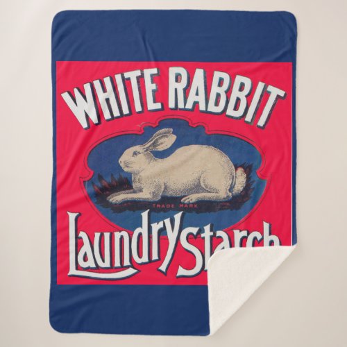 White Rabbit Laundry Starch crate label Sherpa Blanket