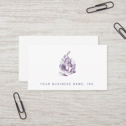 White Rabbit Letterpess Style Business Card