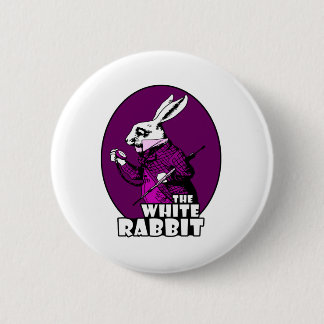 White Rabbit Logo Purple Button