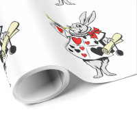 Printed Alice in Wonderland & The White Rabbit Wrapping Paper