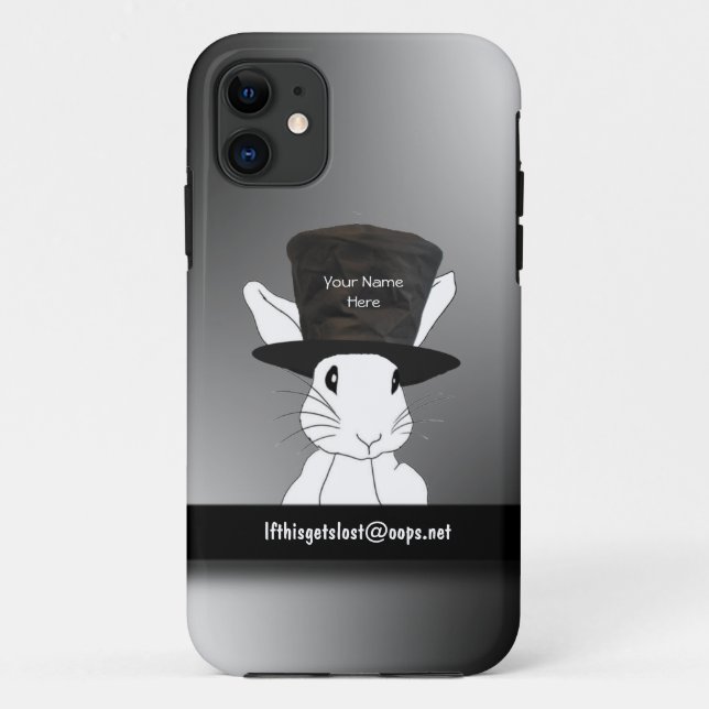 White Rabbit  Name Top Hat iPhone 5 Case (Back)