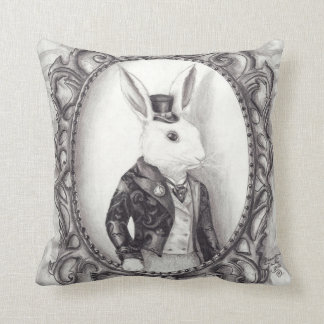 White Rabbit Pillow Alice in Wonderland Pillow