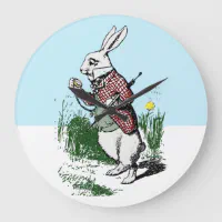 I Shall be Too Late White Rabbit Pocket Watch, Zazzle