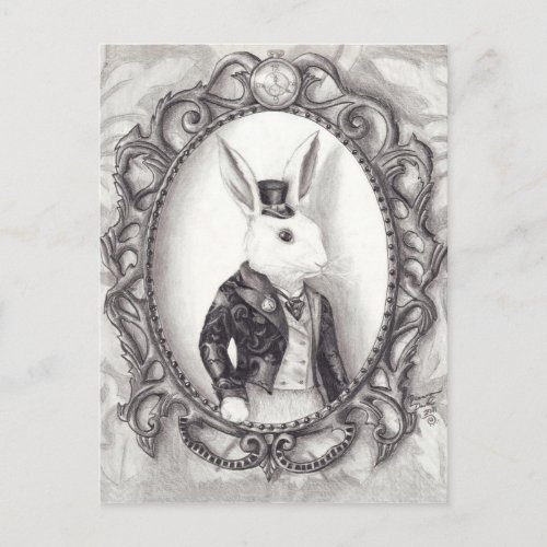 White Rabbit _ Postcard