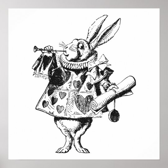 White Rabbit Poster | Zazzle.com