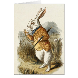 White Rabbit Print from Alice in Wonderland Cards