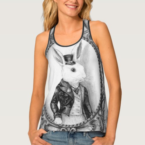 White Rabbit Racerback All Over Tank Top