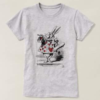 White Rabbit Red Heart Alice in Wonderland Vintage T-Shirt