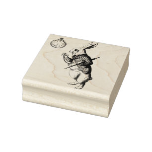 White Rabbit Rubber Stamp