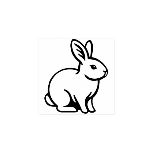 White Rabbit Rubber Stamp