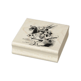 White Rabbit Rubber Stamp