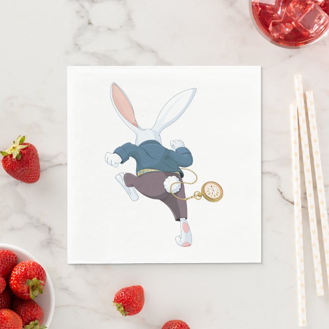 White Rabbit Running Away Napkins (Creator Uploaded)