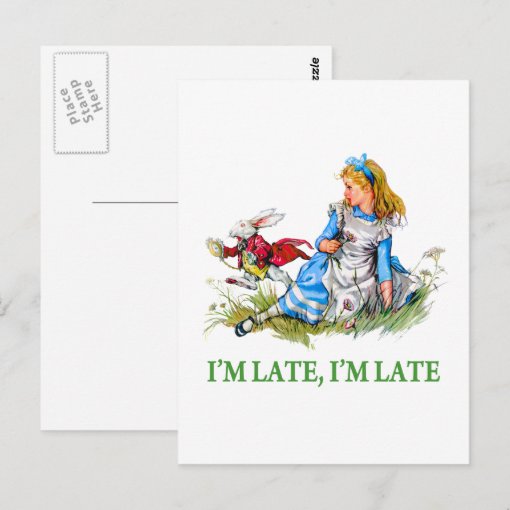 White Rabbit Rushes by Alice,