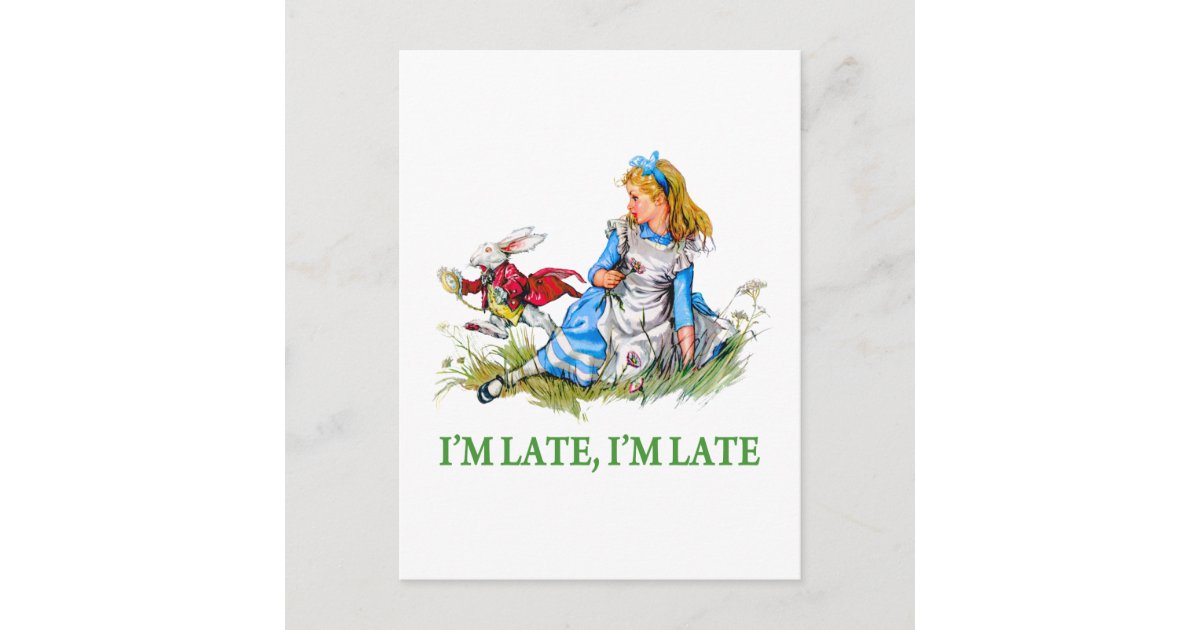 White Rabbit Rushes by Alice,