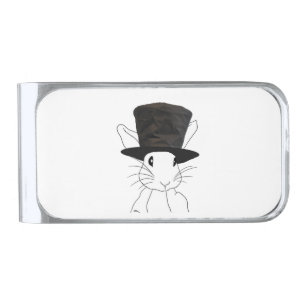 White Rabbit Silver Finish Money Clip