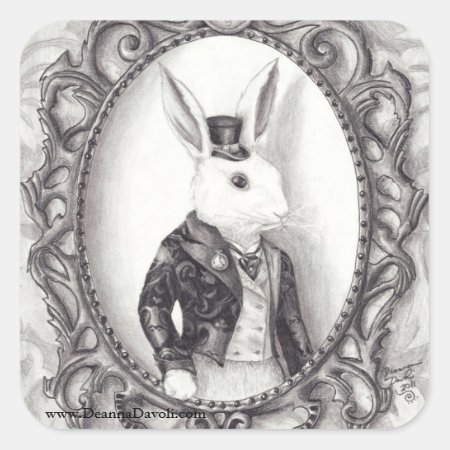 White Rabbit Sticker Alice In Wonderland Sticker