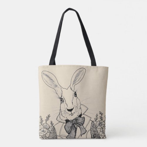 White Rabbit_The hurrier I go the behinder I get Tote Bag