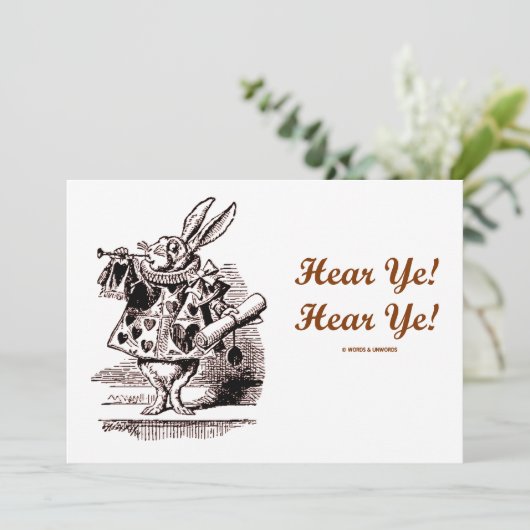 White Rabbit Trumpet Hear Ye! Hear Ye! Wonderland (Standing Front)