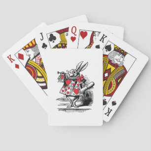 White Rabbit Trumpeter Alice Adv in Wonderland Poker Cards