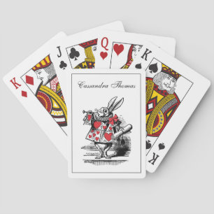 White Rabbit Trumpeter Alice Adv in Wonderland Poker Cards
