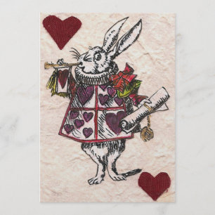 White Rabbit Wedding Invitation