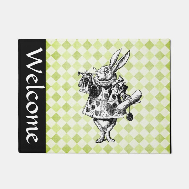 White Rabbit Welcome Doormat (Front)