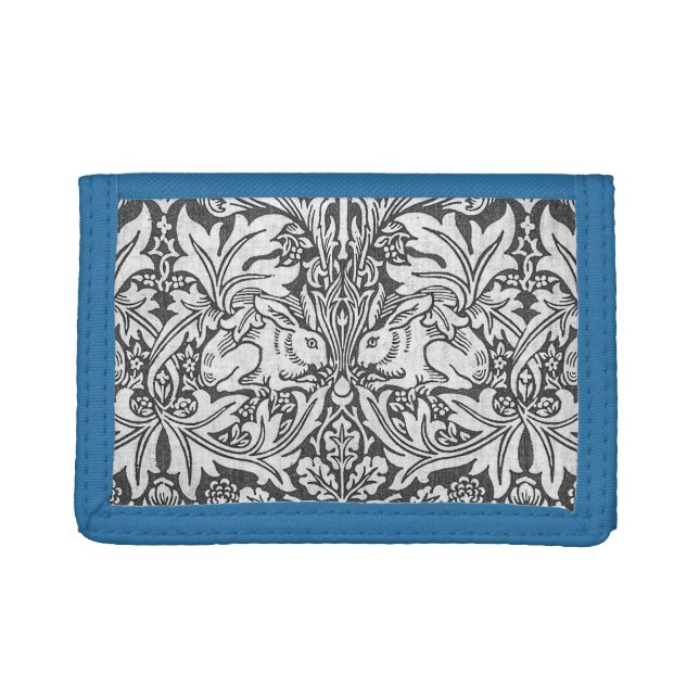  White Rabbit William Morris Vintage Art Trifold Wallet (Front)