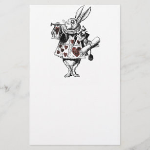 White Rabbits of Hearts - Alice in Wonderland Stationery