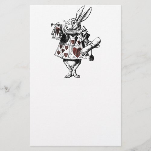 White Rabbits of Hearts _ Alice in Wonderland Stationery