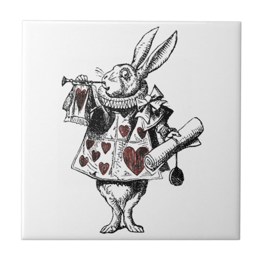 White Rabbits of Hearts - Alice in Wonderland Tile | Zazzle.com