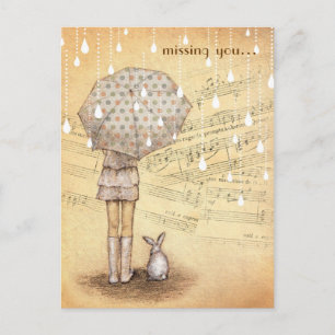 White Rain Symphony Missing You Custom Postcard