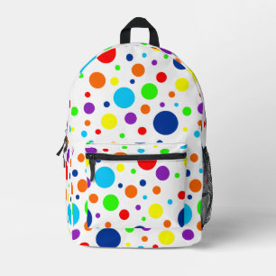 White Rainbow Spots Backpack