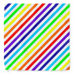 White Rainbow Stripes Bandana