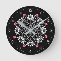 White Rangoli with hibiscus 