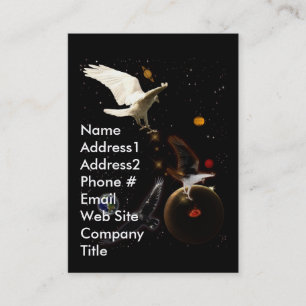 White Raven Fantasy Outer Space Business Card