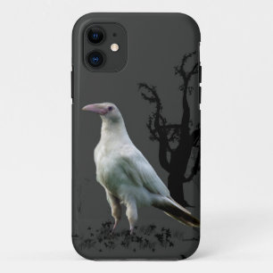 White Raven, Wild Bird, Fantasy, Goth iPhone 11 Case