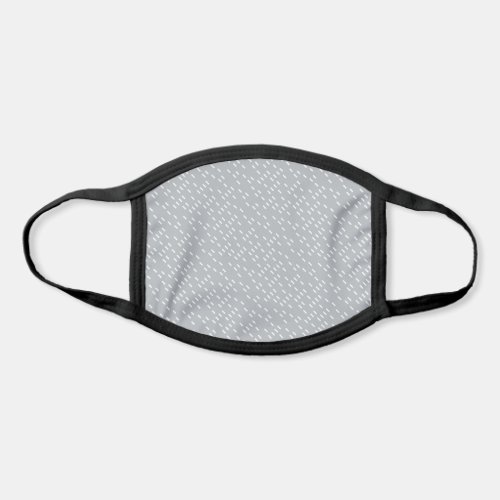 White Rectangle Ditsy Pattern on Dove Gray Face Mask