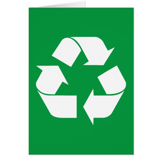 White Recycling Symbol Cards (Front)
