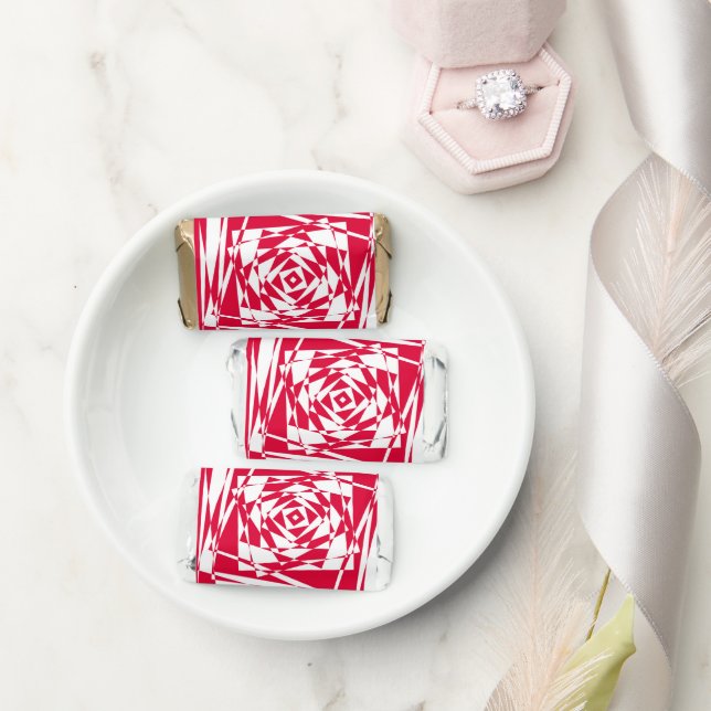 White Red Abstract Illusion Hershey’s Miniatures  Hershey's Miniatures (Wedding)